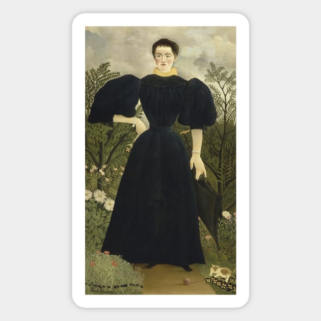 Portrait of Madame M by Henri Rousseau Magnet by Classic Art Stall